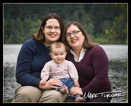 Family portrait at Lake Padden