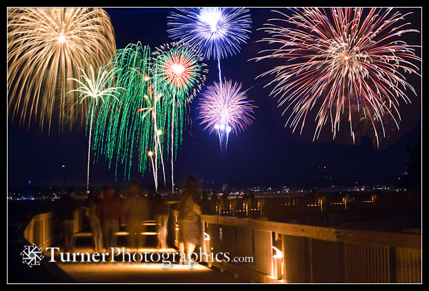 Independence Day fireworks over Taylor Ave Dock