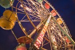 0507067 Ferris Wheel, night low-angle view. NW Washington Fair, Lynden, WA. © Mark Turner