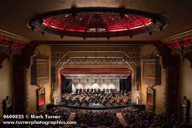 0600825 Mt. Baker Theater w/ Whatcom Symphony Orchestra (exposure for orchestra). Mt. Baker Theater, Bellingham, WA. © Mark Turner