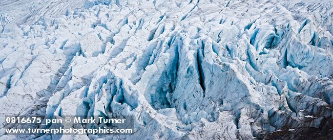 0816675_pan Lower Coleman Glacier deep crevasses. Mt. Baker Wilderness Heliotrope Ridge Tr, WA. © Mark Turner