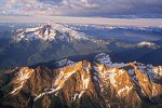 9909843 Twin Sisters & Mt. Baker, aerial fr SW 9,000' late afternoon. Mt. Baker Wilderness, WA. © Mark Turner