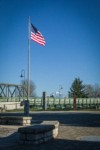 American Flag at Riverwalk Park w/ Mt. Baker bkgnd. Ferndale, WA. © Mark Turner [2012654]