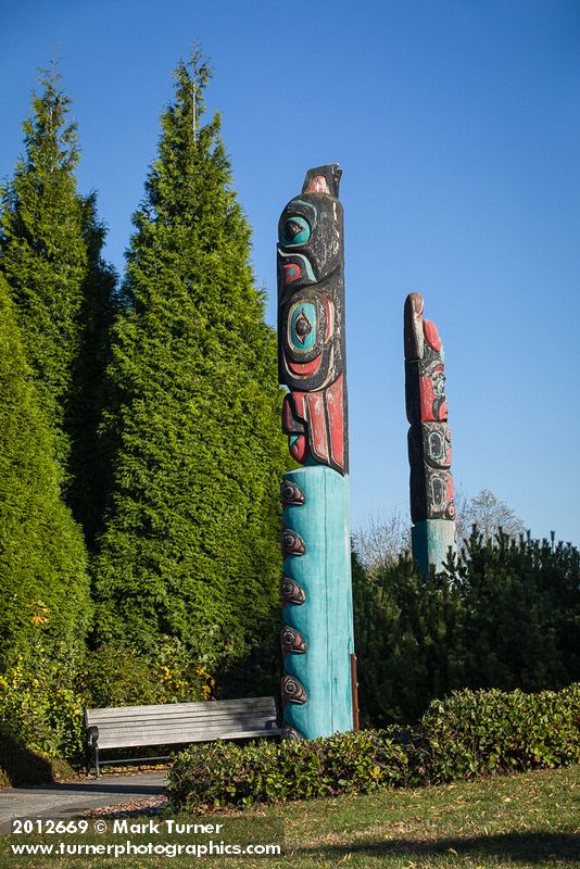 Totem poles at Riverwalk Park by House of Tears Carvers. Ferndale, WA. © Mark Turner [2012669]