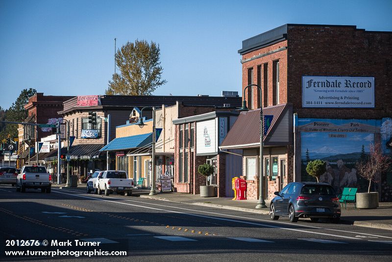 Ferndale Main Street between First & Second Avenues. Ferndale, WA. © Mark Turner [2012676]