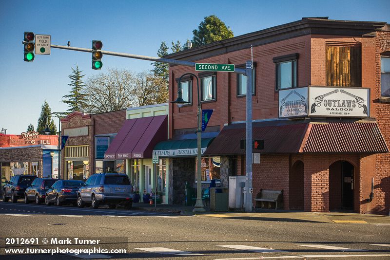 Ferndale Main Street between First & Second Avenues. Ferndale, WA. © Mark Turner [2012691]