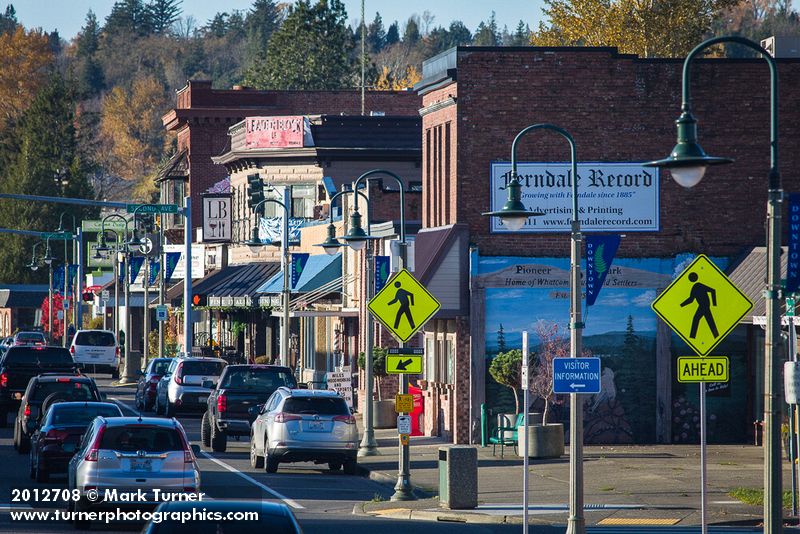 Ferndale Main Street between First & Third Avenues. Ferndale, WA. © Mark Turner [2012708]