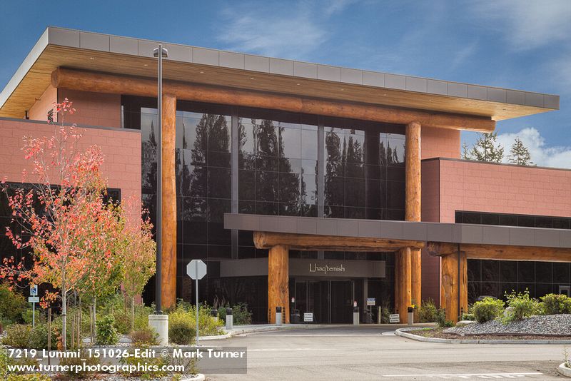 Lummi Tribal Administration Building front exterior, Bellingham, WA. © 2015 Mark Turner