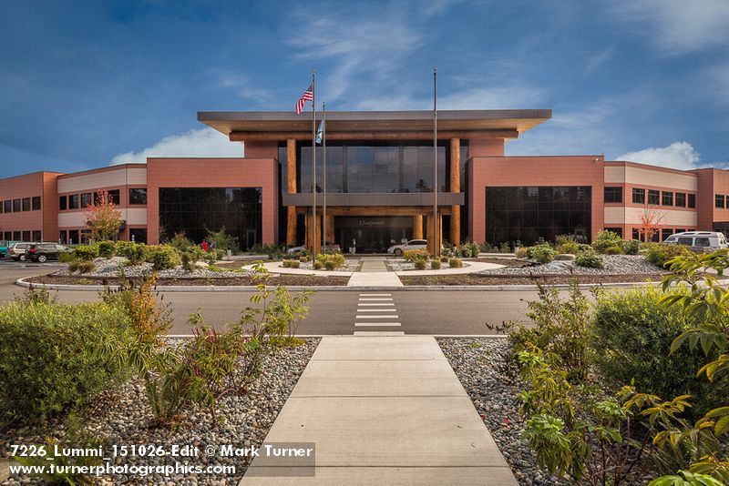 Lummi Tribal Administration Building front exterior, Bellingham, WA. © 2015 Mark Turner