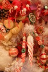 0910573 Gingerbread & Candy Christmas tree ornaments detail. Mary Etta Foster, Ferndale, WA. © Mark Turner