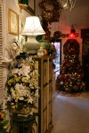 0911336 White Floral tabletop Christmas tree in hallway. Mary Etta Foster, Ferndale, WA. &copy; Mark Turner