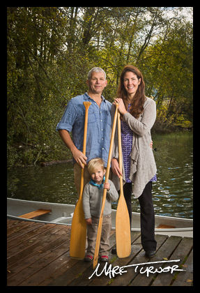 Family portrait at Lake Padden