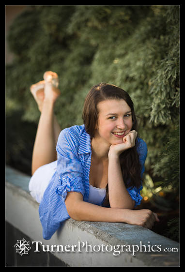 Senior portrait in the shade.