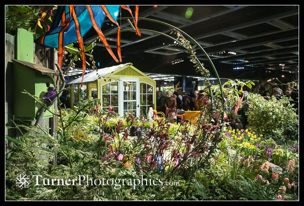 'The Art of Upcycling,' a display garden at the NW Flower & Garden Show designed by my friend Judith Jones. Seattle, WA. © 2014 Mark Turner