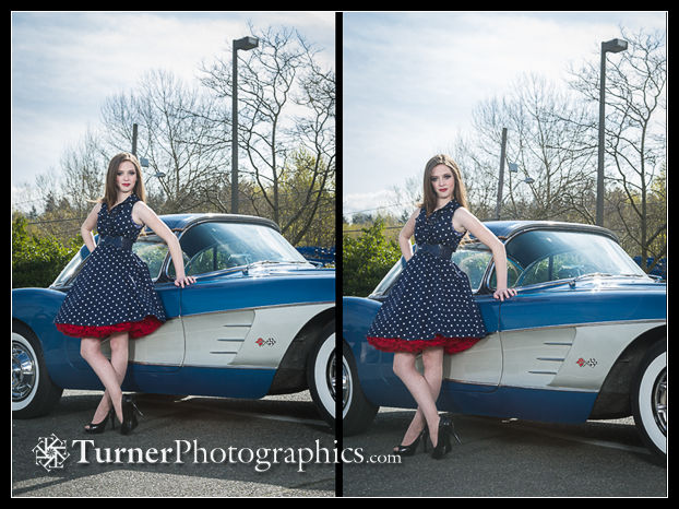 Model with 1959 Corvette