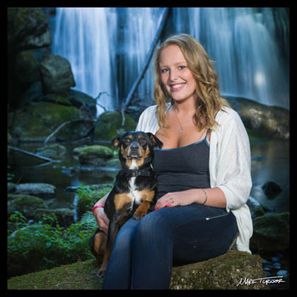 Senior portrait at Whatcom Falls Park