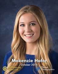 Makenzie Hofer, October 2018 Squalicum High School student of the month. Bellingham, WA. © 2018 Mark Turner