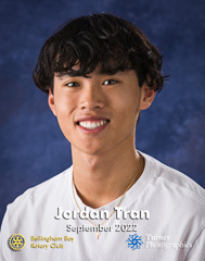 Jordan Tran, September 2022 Squalicum High School Student of the Month