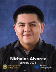 Nicholas Alvarez, January Squalicum High School student of the month