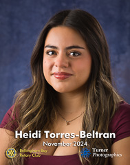 Heidi Torres-Beltrain, November Squalicum High School student of the month